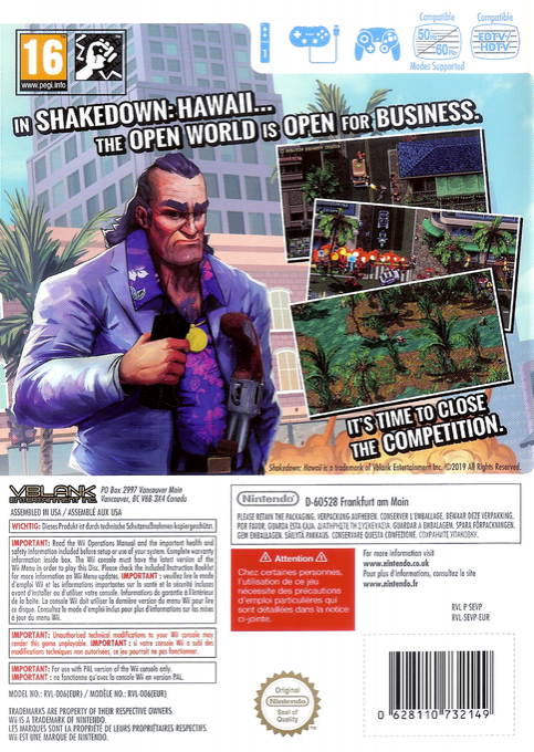 Shakedown : Hawaii — box-2D-back (EU)