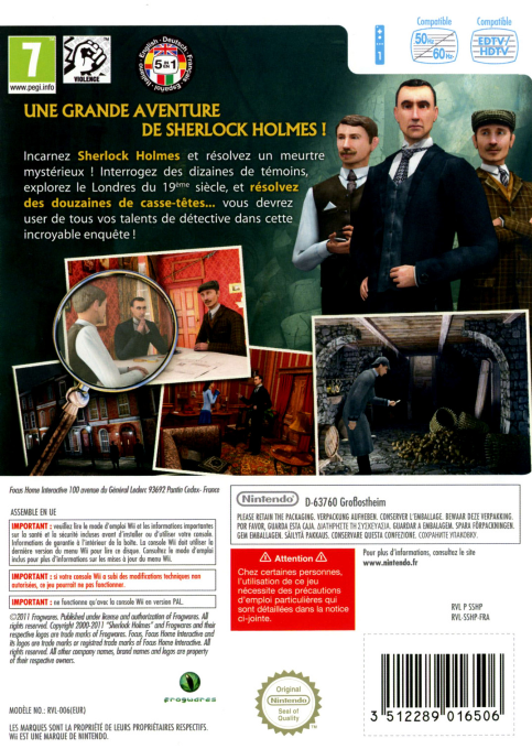 Sherlock Holmes - The Silver Earring — box-2D-back (FR)