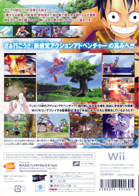 One Piece - Unlimited Adventure — box-2D-back (JP)