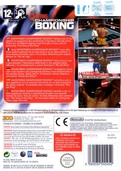 Showtime Championship Boxing — box-2D-back (EU)