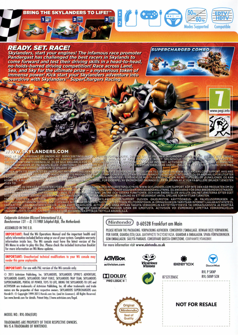 Skylanders : SuperChargers Racing — box-2D-back (EU)