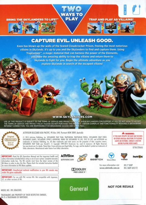 Skylanders Trap Team — box-2D-back (AU)