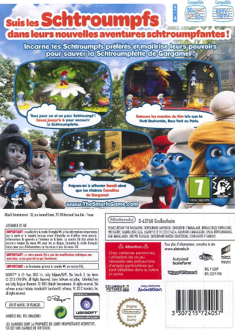 Smurfs 2, The — box-2D-back (FR)