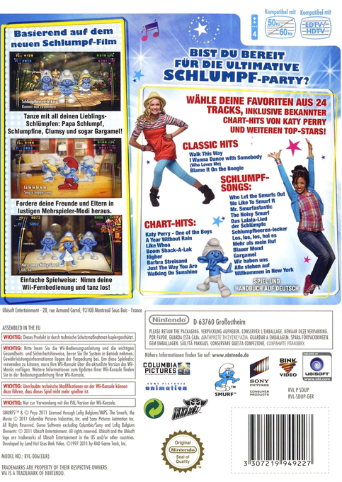 Smurfs, The - Dance Party — box-2D-back (DE)