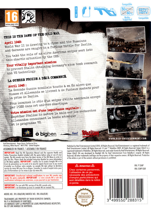 Sniper Elite — box-2D-back (FR)