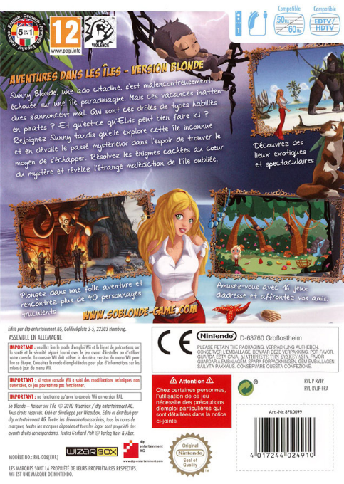 So Blonde - Retour Sur L'ile — box-2D-back (FR)