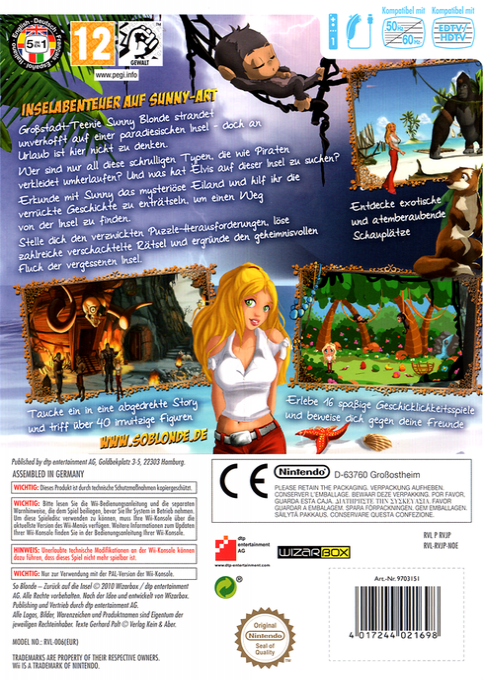 So Blonde - Retour Sur L'ile — box-2D-back (DE)