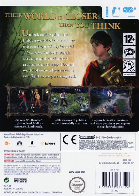 Spiderwick Chronicles, The — box-2D-back (EU)