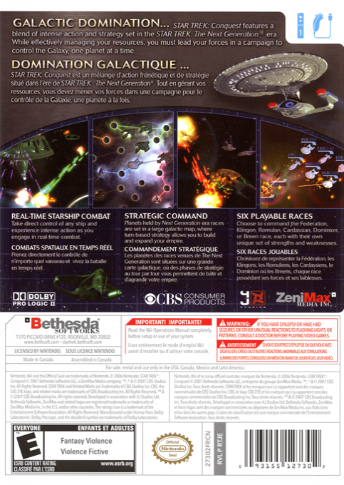 Star Trek - Conquest — box-2D-back (US)