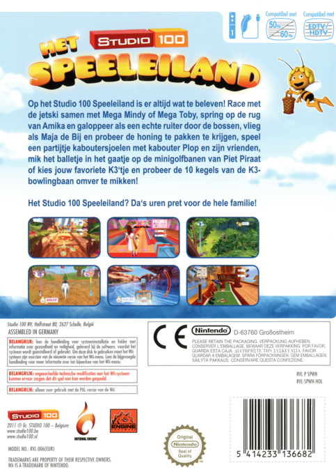 The Studio 100: Play Island — box-2D-back (EU)