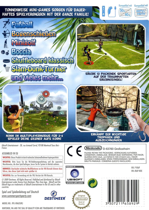 Summer Sports Party — box-2D-back (DE)