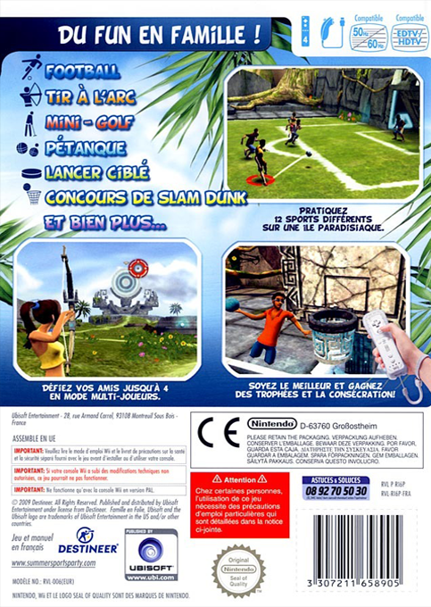 Summer Sports Party — box-2D-back (FR)