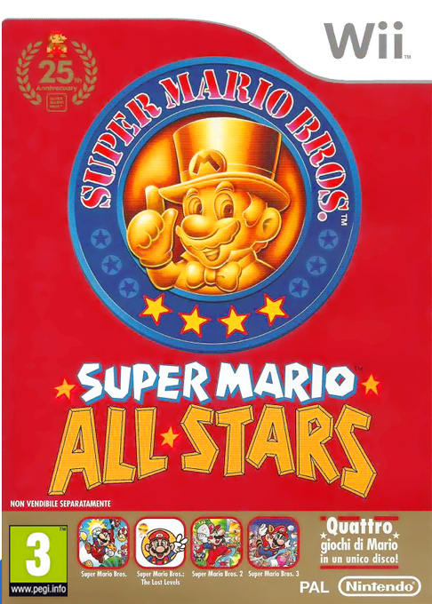 Super Mario All-stars - Edition 25e Anniversaire — box-2D (IT)