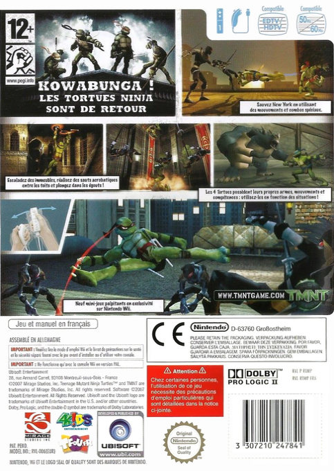 Tmnt - Les Tortues Ninja — box-2D-back (FR)