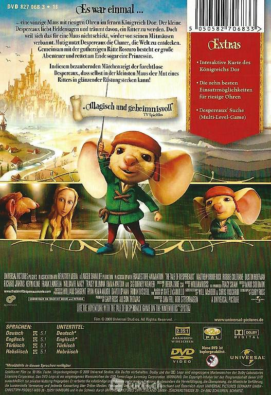 Tale of Despereaux, The — box-2D-back (DE)