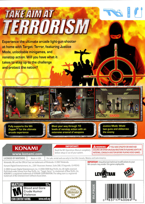 Target - Terror — box-2D-back (US)