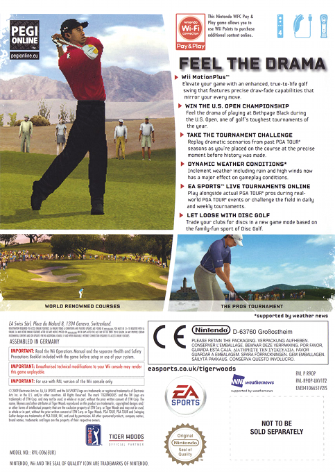 Tiger Woods Pga Tour 10 — box-2D-back (EU)