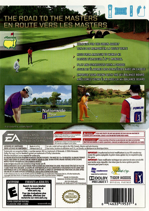 Tiger Woods Pga Tour 12 - The Masters — box-2D-back (US)
