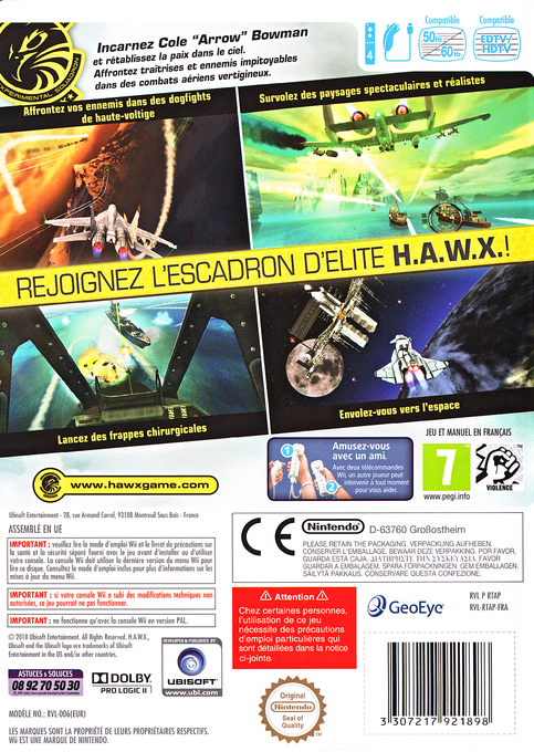 Tom Clancy's H.A.W.X. 2 — box-2D-back (FR)
