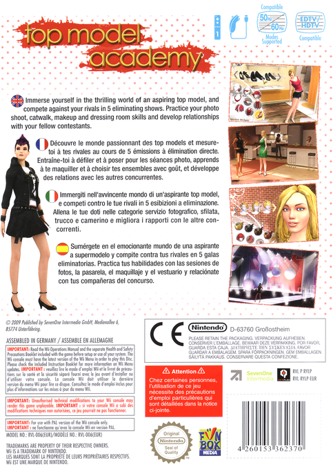 Top Model Academy — box-2D-back (EU)