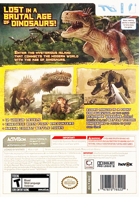 Top Shot Dinosaur Hunter — box-2D-back (US)