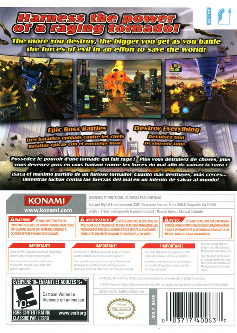 Tornado Outbreak — box-2D-back (US)