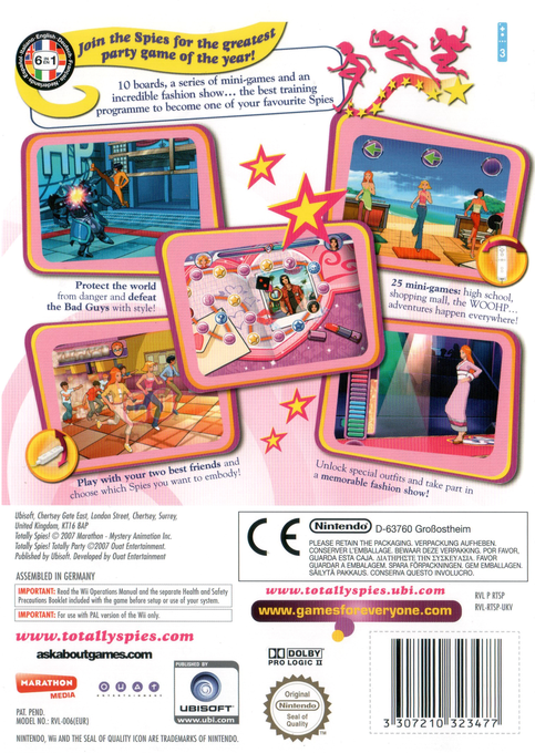Totally Spies! Totally Party — box-2D-back (EU)