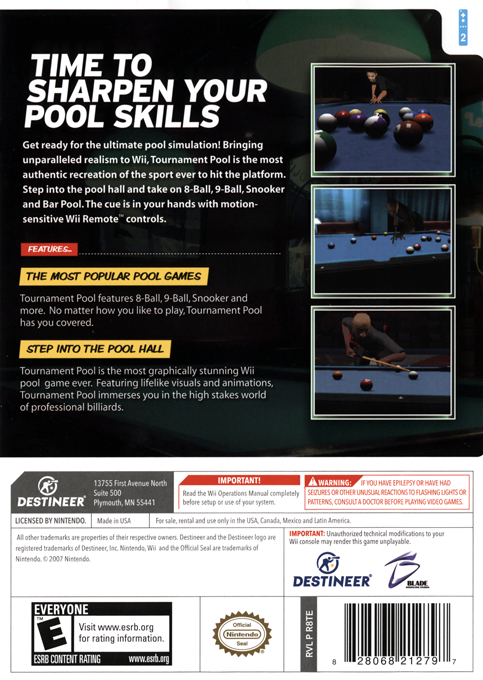 Tournament Pool — box-2D-back (US)