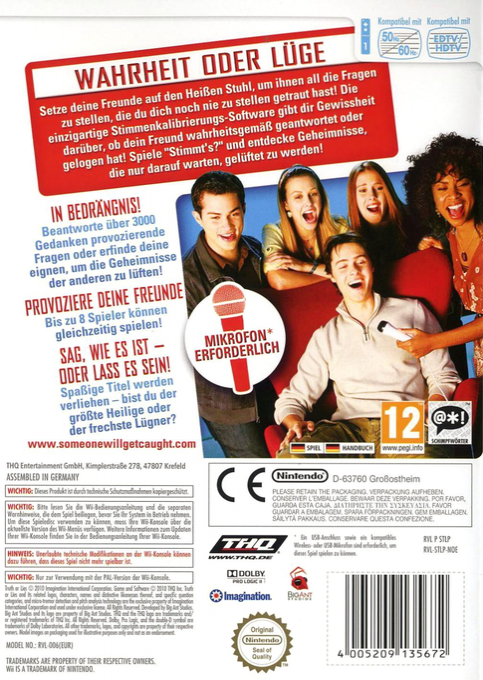 Truth or Lies — box-2D-back (DE)