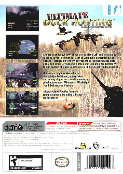 Ultimate Duck Hunting — box-2D-back (US)