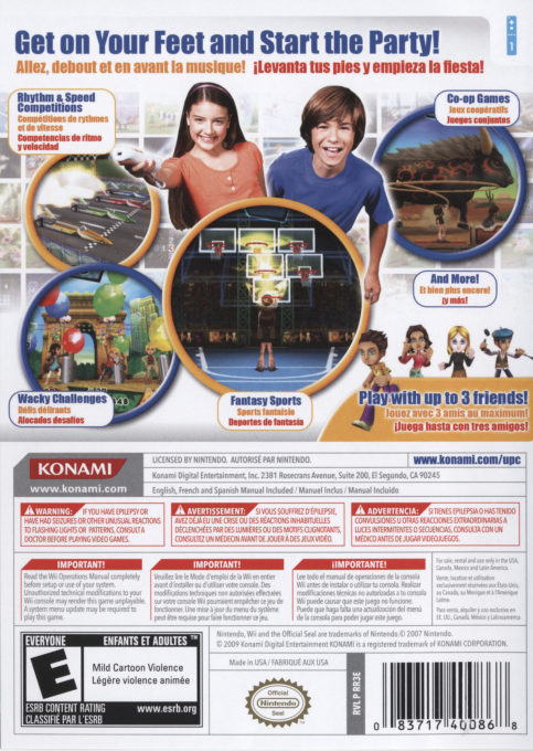 Ultimate Party Challenge — box-2D-back (US)