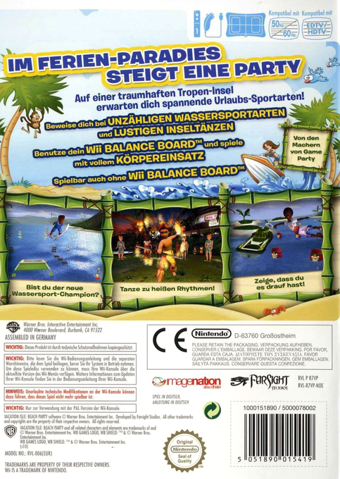 Vacation Isle - Beach Party — box-2D-back (DE)