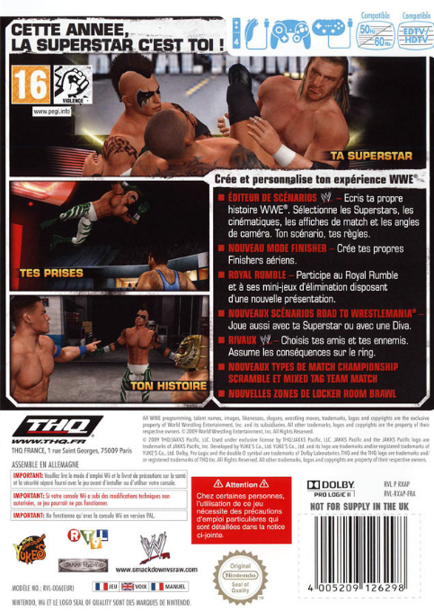 WWE Smackdown Vs Raw 2010 — box-2D-back (FR)