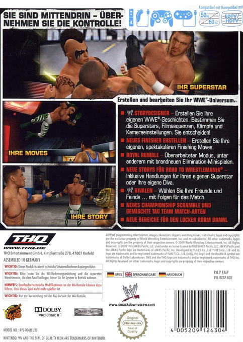 WWE Smackdown Vs Raw 2010 — box-2D-back (DE)