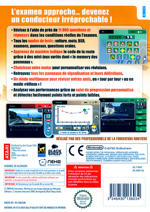 Warning - Code De La Route — box-2D-back (FR)