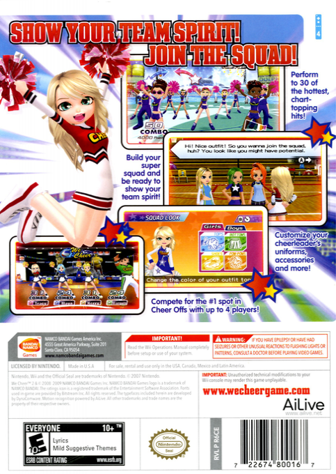 We Cheer 2 — box-2D-back (US)
