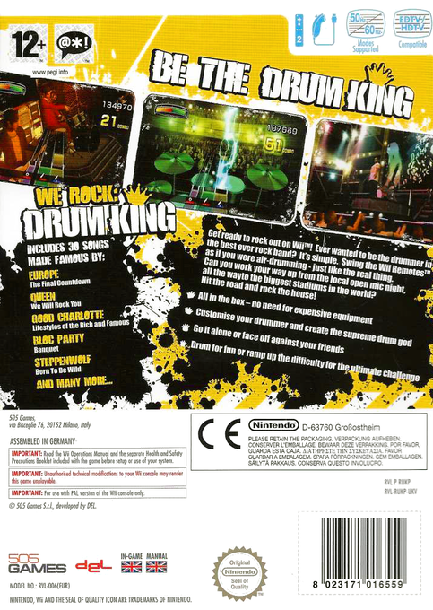 We Rock - Drum King — box-2D-back (EU)