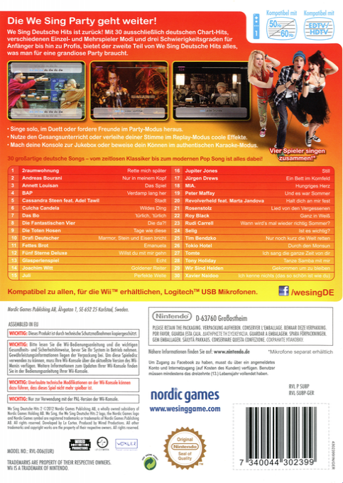 We Sing Deutsche Hits 2 — box-2D-back (DE)