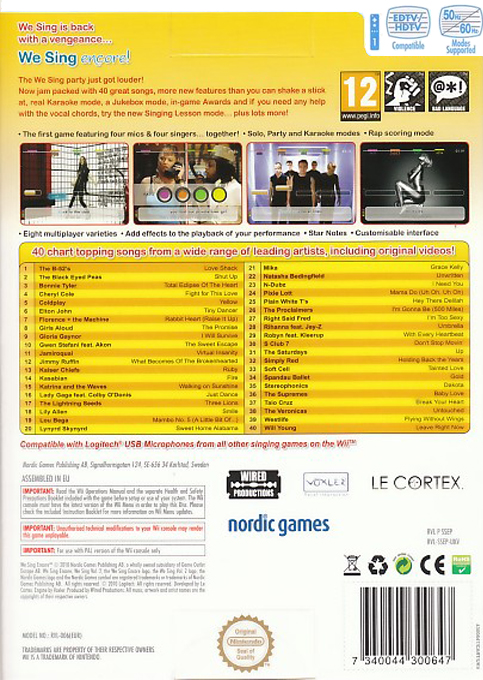 We Sing Encore — box-2D-back (EU)
