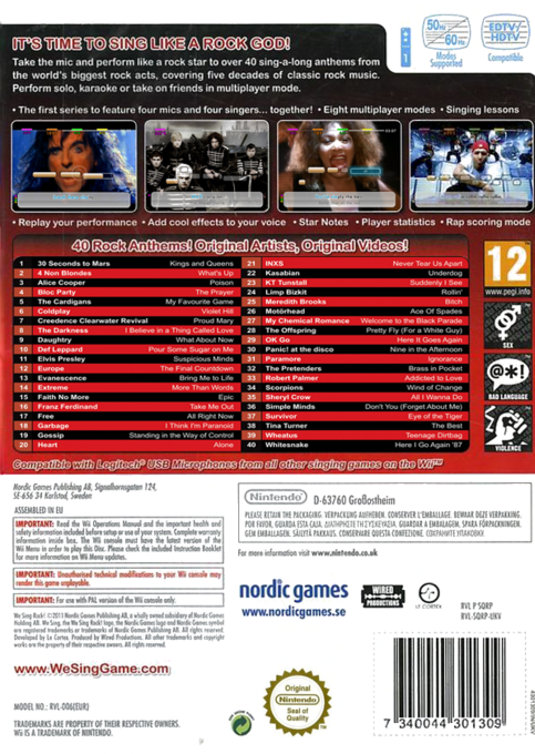 We Sing : Rock! — box-2D-back (EU)