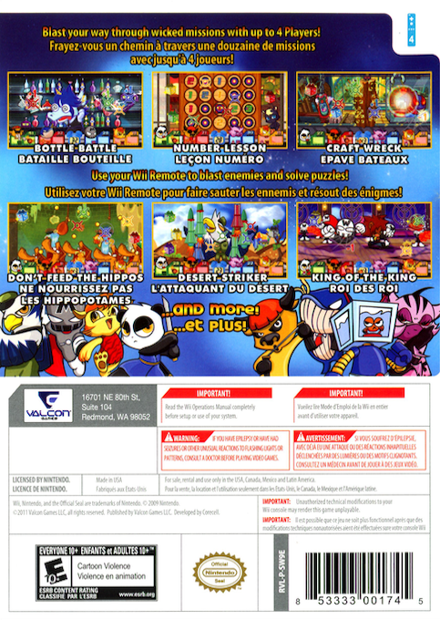 Wicked Monsters Blast! — box-2D-back (US)