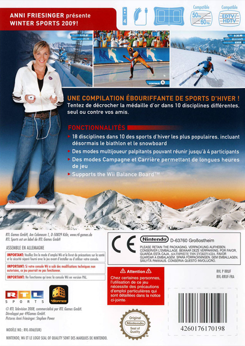 Winter Sports 2009 - The Next Challenge — box-2D-back (FR)