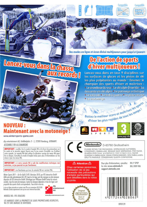 Winter Sports 2011 - Go For Gold — box-2D-back (FR)