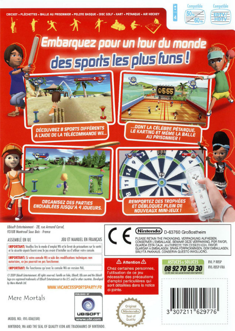 World Sports Party — box-2D-back (FR)