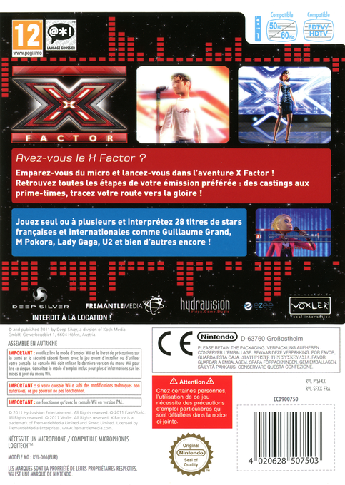 X Factor — box-2D-back (FR)