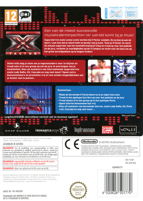 X Factor — box-2D-back (NL)