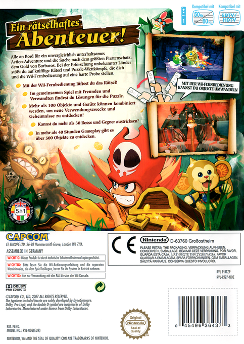 Zack and Wiki - Quest for Barbaros Treasure — box-2D-back (DE)