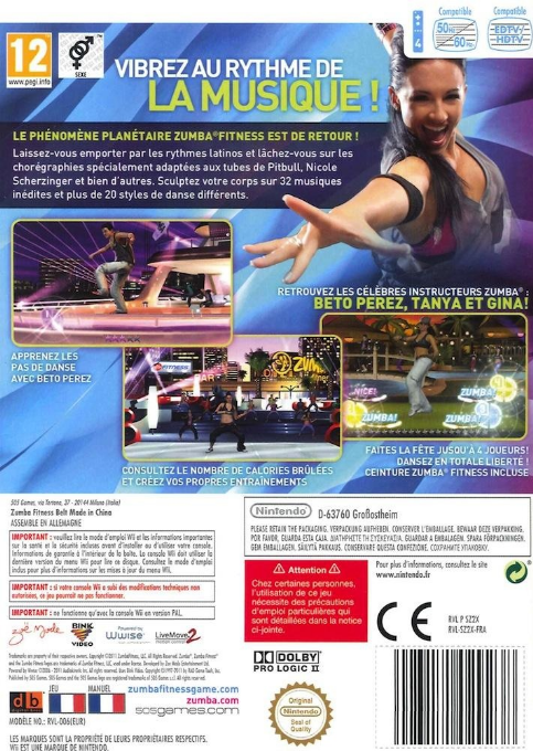 Zumba Fitness 2 — box-2D-back (FR)