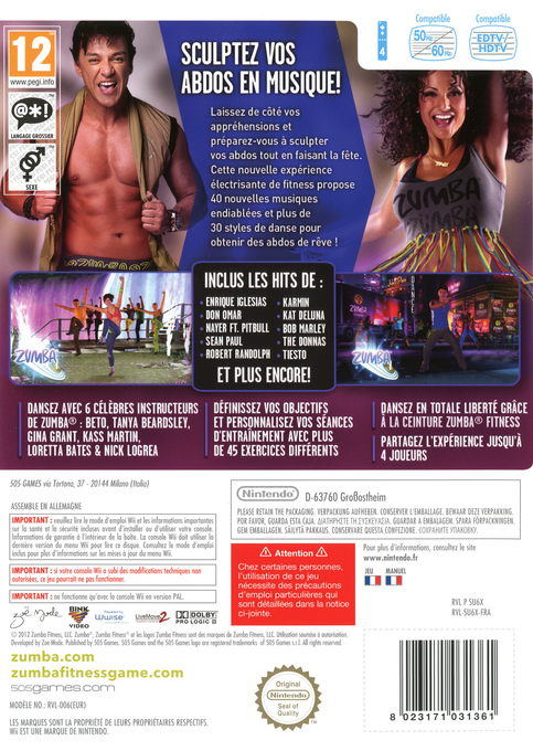 Zumba Fitness Core — box-2D-back (FR)