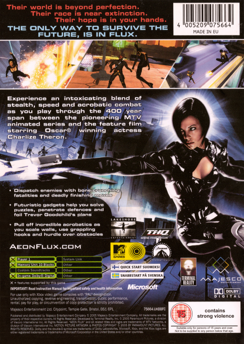 Aeon Flux — box-2D-back (UK)